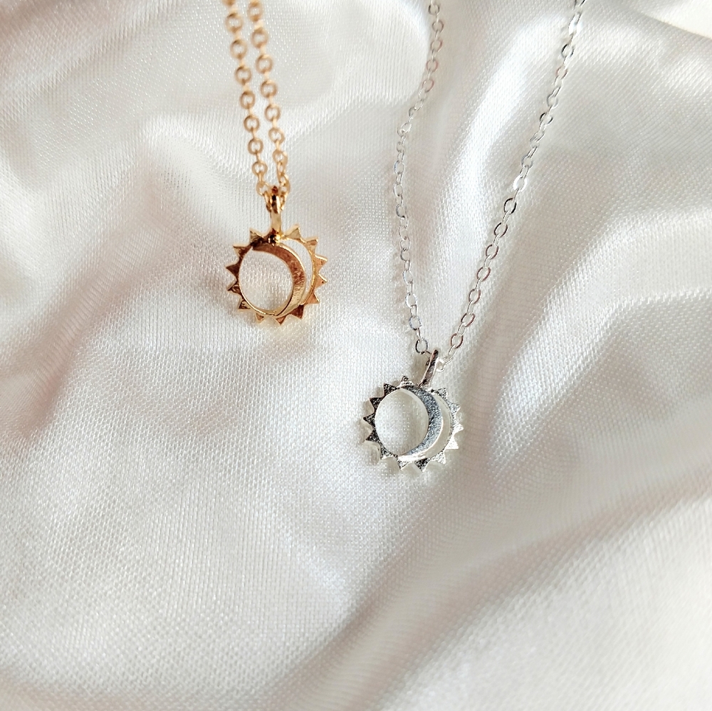 Dainty Sun & Moon Necklace